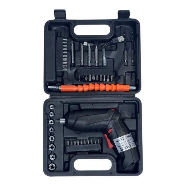 مفك بطارية بطقم كامل في شنطة عدة